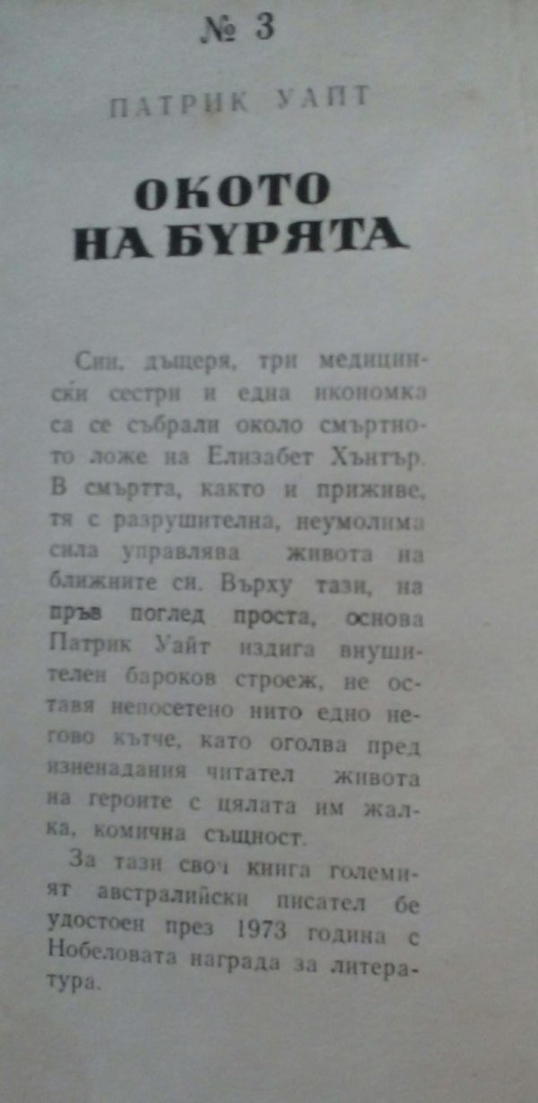 Окото на бурята Патрик Уайт